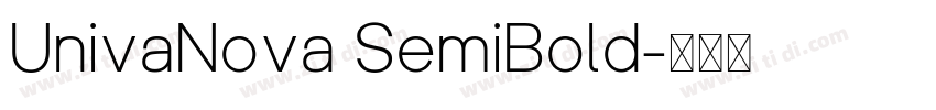UnivaNova SemiBold字体转换